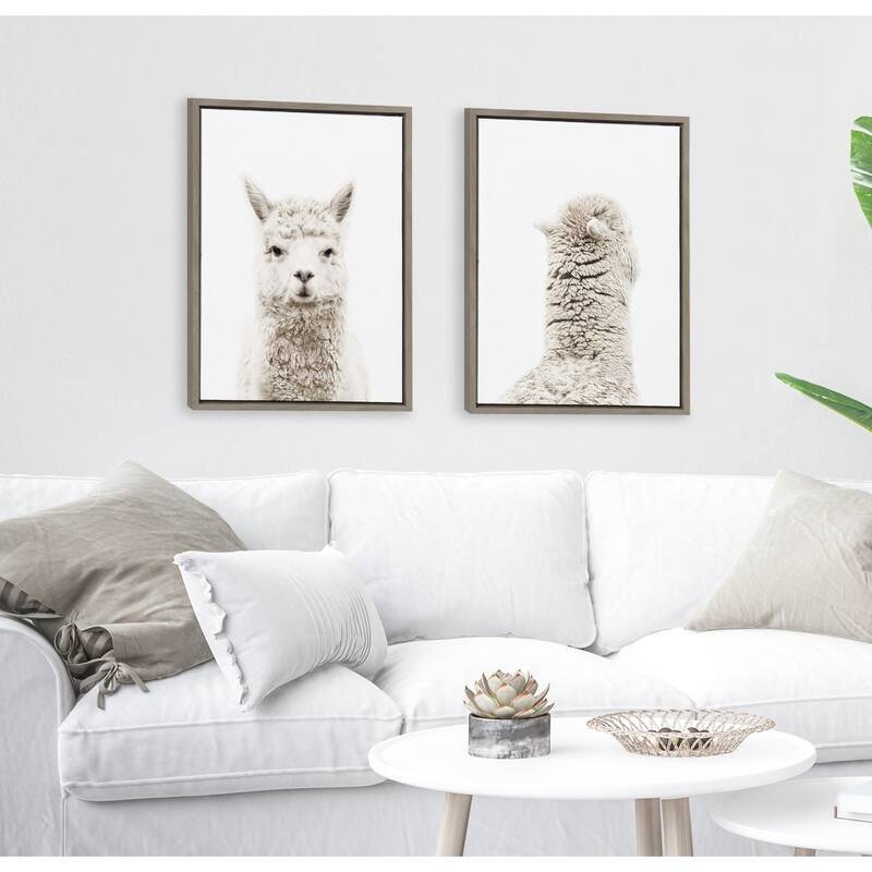 Kate and Laurel Sylvie Animal Front And Back Framed Canvas By Amy Peterson