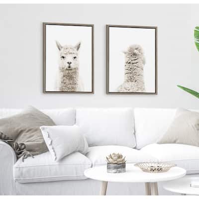 Kate and Laurel Sylvie Animal Front And Back Framed Canvas By Amy Peterson
