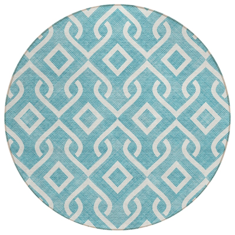 HomeRoots Geometric Transitional Rectangle Outdoor Rug