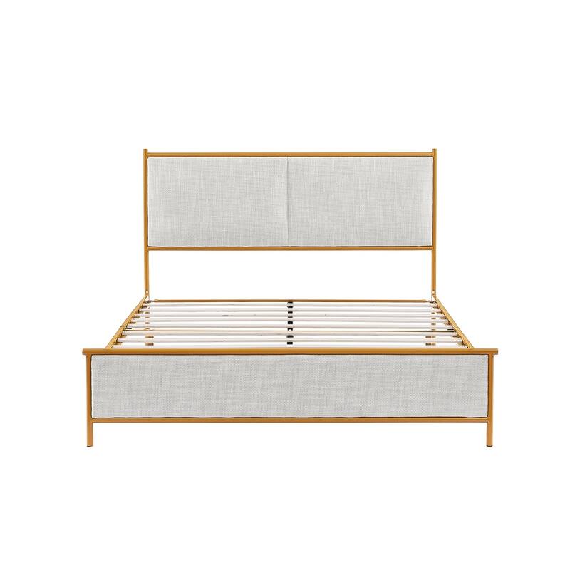 Classic Metal Platform bed with support legs