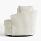 preview thumbnail 62 of 64, Oversized 43" W Plush Corduroy Recessed Arm Swivel Barrel Chair