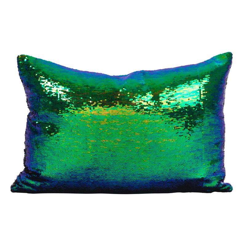 Sirun Collection Sequin Mermaid Design Throw Pillow