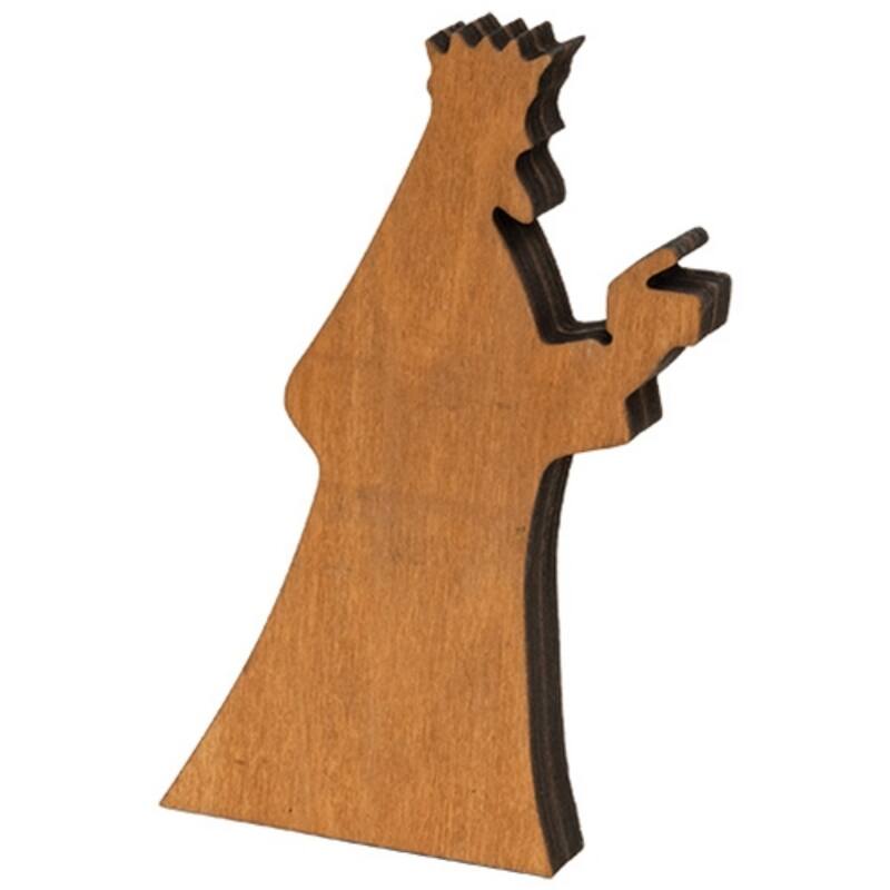 Set of 7 Natural Wood Silhouette Nativity - Approx. 4" H x 3-6" W x .5" D each
