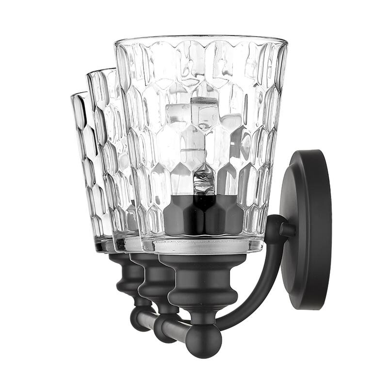 Modern Transitional Hardwired Wall Light with Reversible Mount and Clear Glass Shade LED Compatible