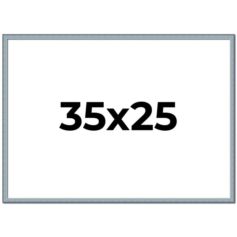 35x25 Frame Rustic Sky Blue Solid Wood Picture Frame | 0.75 Inch