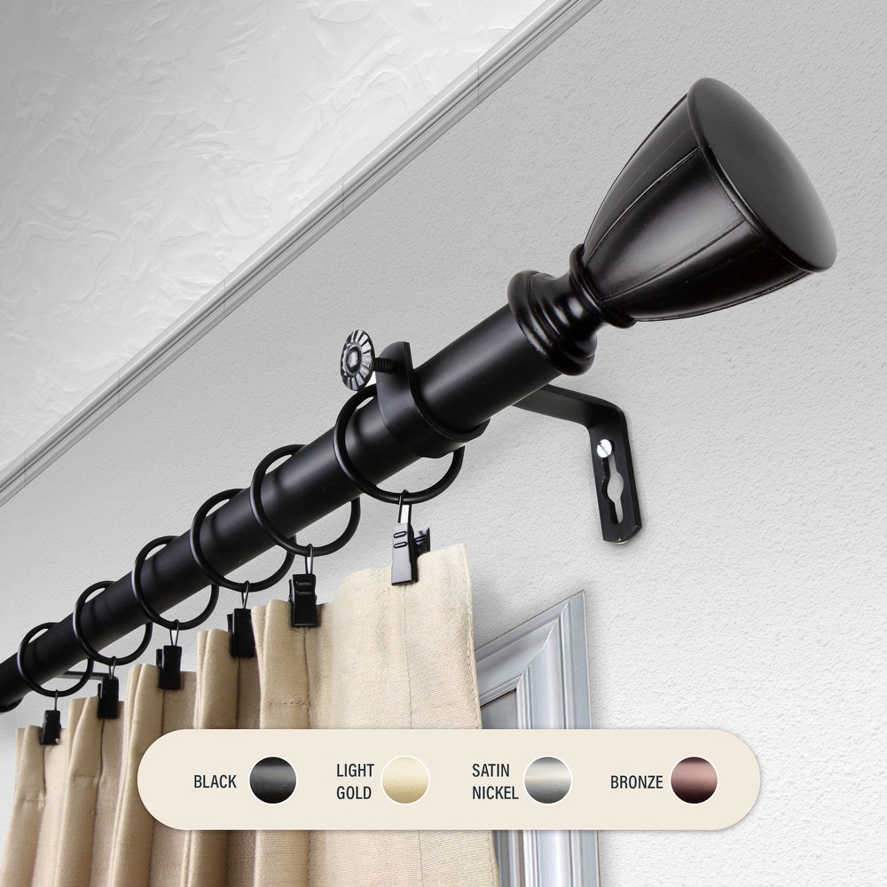 InStyleDesign Haiz 1 inch Diameter Adjustable Curtain Rod