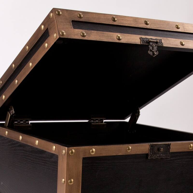 23" Black Manufactured Wood And Iron Square End Table - 20.75x20.75x22.75