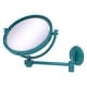 preview thumbnail 18 of 26, Allied Brass 8 Inch Wall Mounted Extending Make-Up Mirror 5X Magnification with Grooved Accent Glokzin Teal