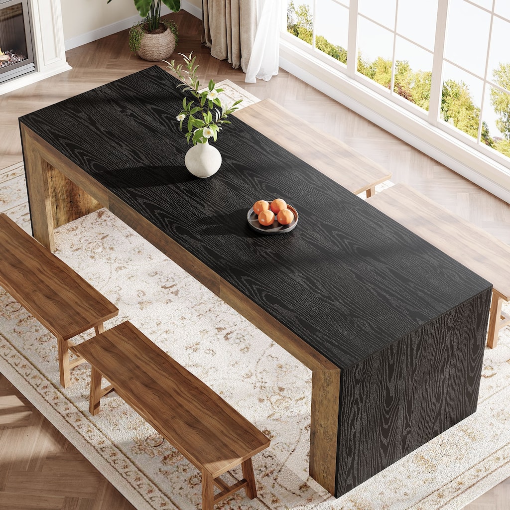 78.7" Dining Table, Wood Kitchen Table, Living/Dining Room Accent Dinner Table Gathering Table