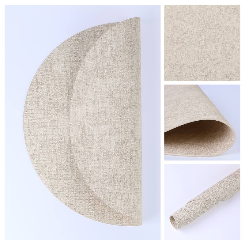 Set of 6 Placemats for Kitchen Dining Table Decor, Faux Leather - 13*13in