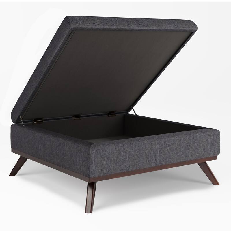 Square Coffee Table Storage Ottoman