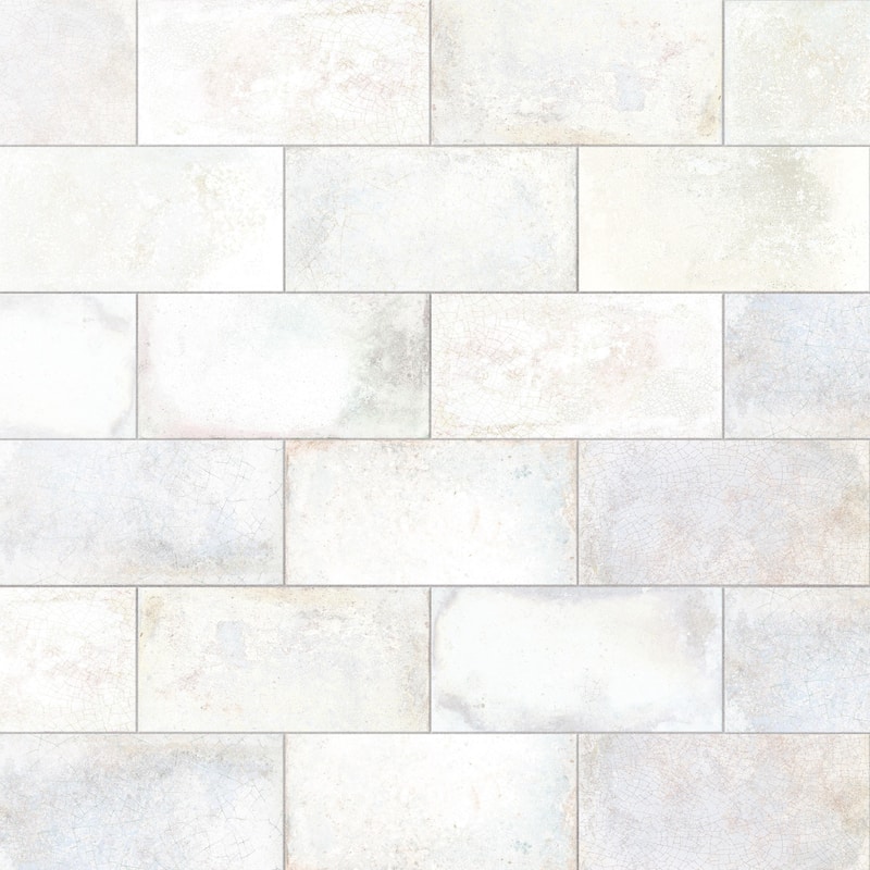 Merola Tile Atelier Oyster White 4-1/2" x 9-1/8" Porcelain Floor and Wall Tile