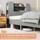 preview thumbnail 9 of 17, Twin Size Wooden Platform Bed Frame with Storage Headboard and 2-Tier Shelf