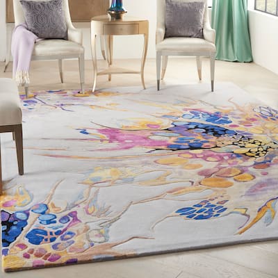 Nourison Prismatic Modern Abstract Floral Area Rug