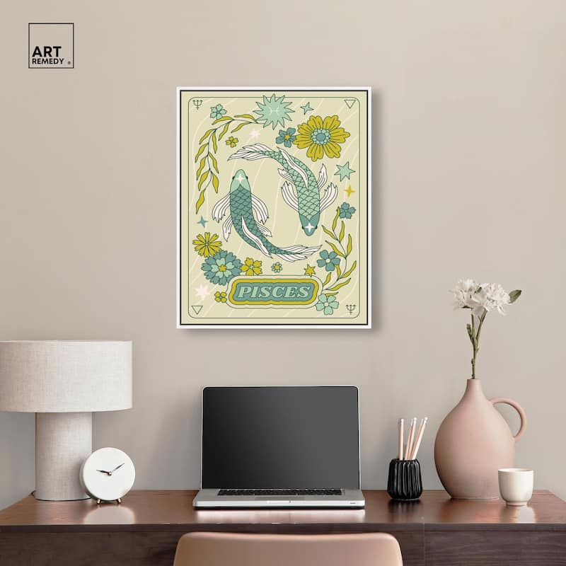 Pisces Stars Card Canvas by Art Remedy