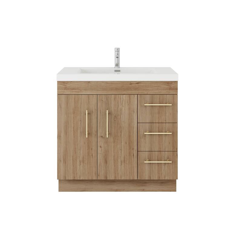 Eliza 36 Freestanding Vanity (Right Drawers) with Single Sink