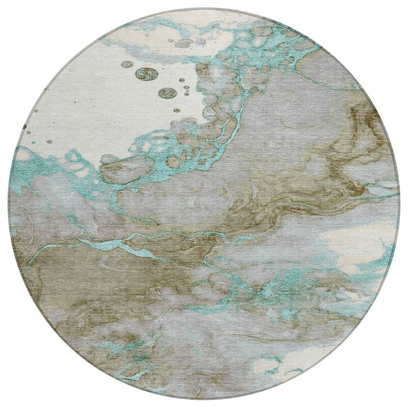HomeRoots Abstract Transitional Rectangle Outdoor Rug