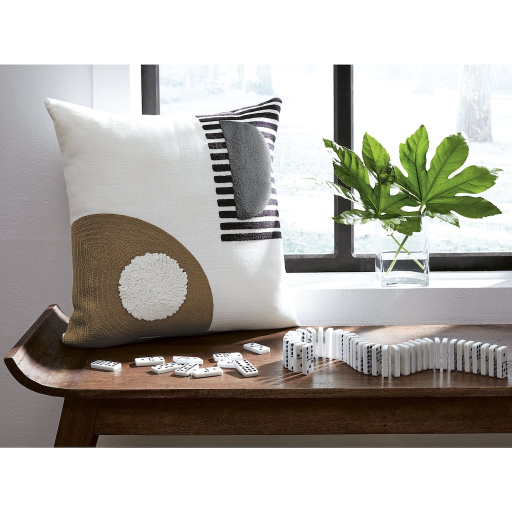Signature Design by Ashley Longsum White/Brown Pillow (Set of 4)