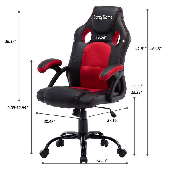 Red Ottoman Gaming Chair Ergonomic Swivel Computer Office High