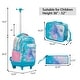 20-Inch 3PCS Kids Rolling Luggage Set, Trolley Backpack with Lunch Bag ...