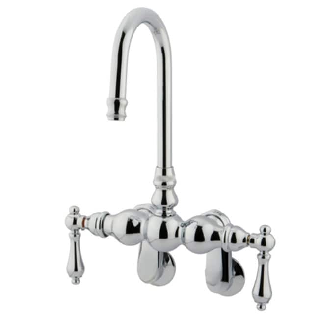 Kingston Brass Vintage Wall Mounted Clawfoot Tub Filler with Metal - Polished Chrome