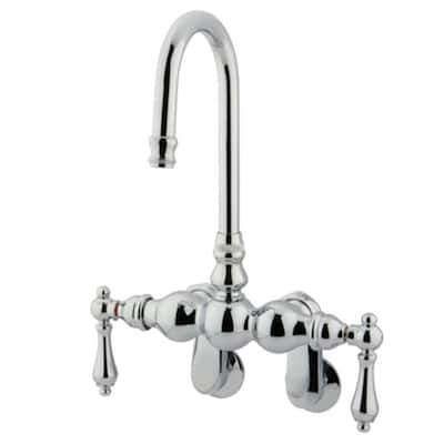 Kingston Brass Vintage Wall Mounted Clawfoot Tub Filler with Metal