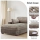 preview thumbnail 121 of 174, 41" W Plush Corduroy Chaise Lounge with Pillows