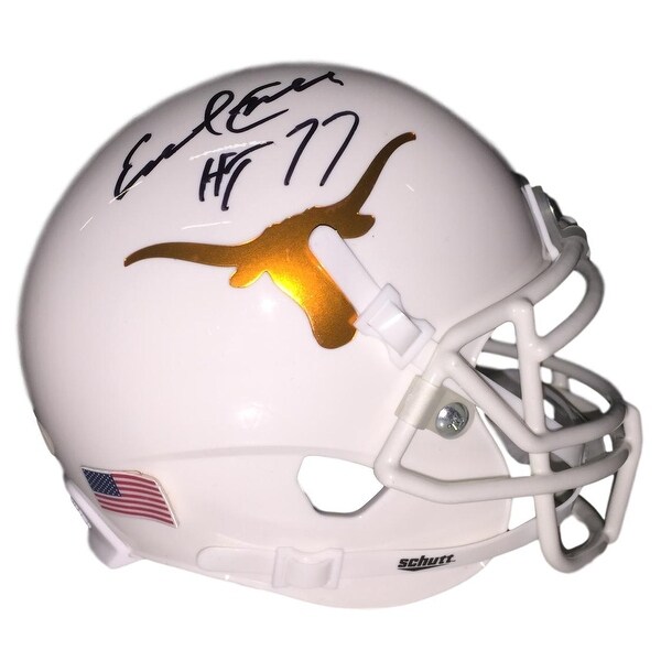 Earl Campbell Signed Texas Longhorns Schutt Mini Helmet HT 77 JSA