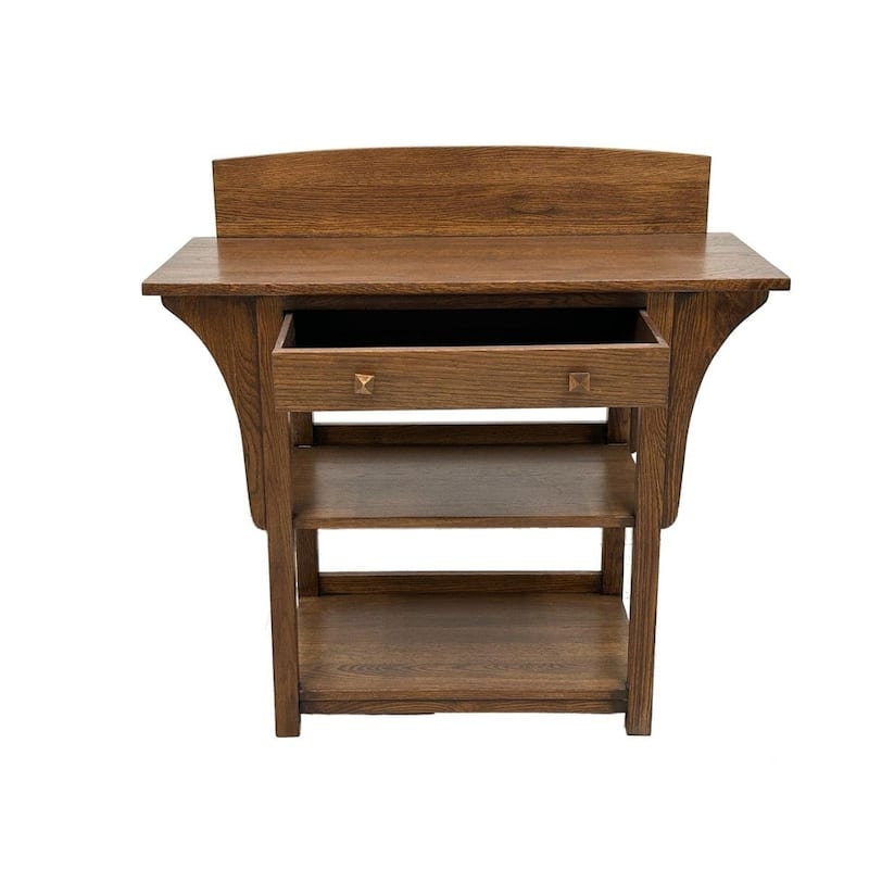Mission 2 Drawer And Open Shelves Sideboard / Console Table - Michael's Cherry
