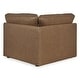 preview thumbnail 9 of 10, Signature Design by Ashley Emilia Brown 4-Piece Sectional - 130" W x 90" D x 36" H