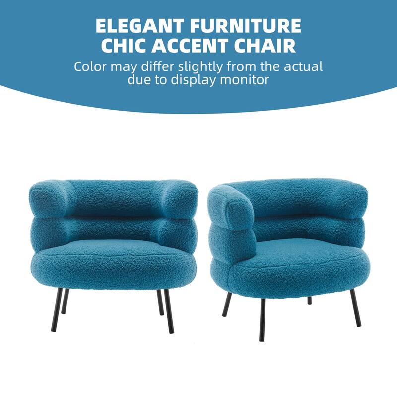 XINMICS Modern Accent Chair Upholstered Armchair for Living Room, Bedroom