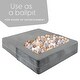 preview thumbnail 7 of 5, Milliard Kids Couch - Modular Kids Sofa for Toddler and Baby Playroom/Bedroom Furniture (Grey) with Bonus Pillow