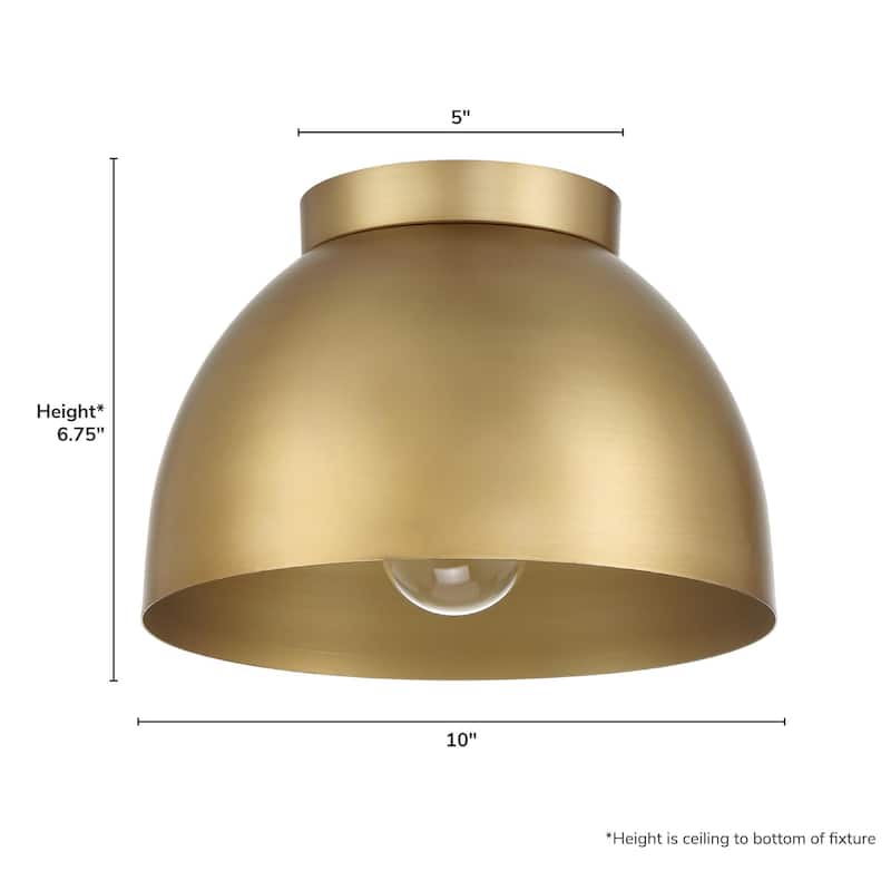 Hunter Erling 1-Light Medium Flush Mount Ceiling Light - Modern - Hallway, Bathroom, Entry, Laundry Room - Damp Rated!