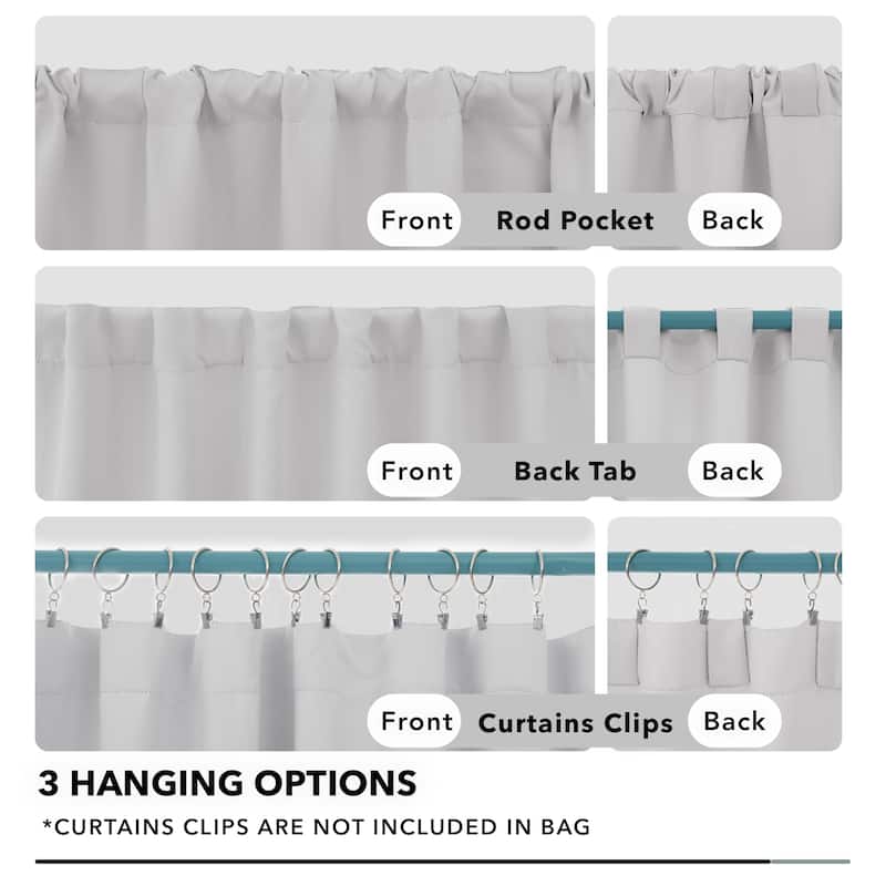 Deconovo Back Tab Blackout Curtains (2 Panel)