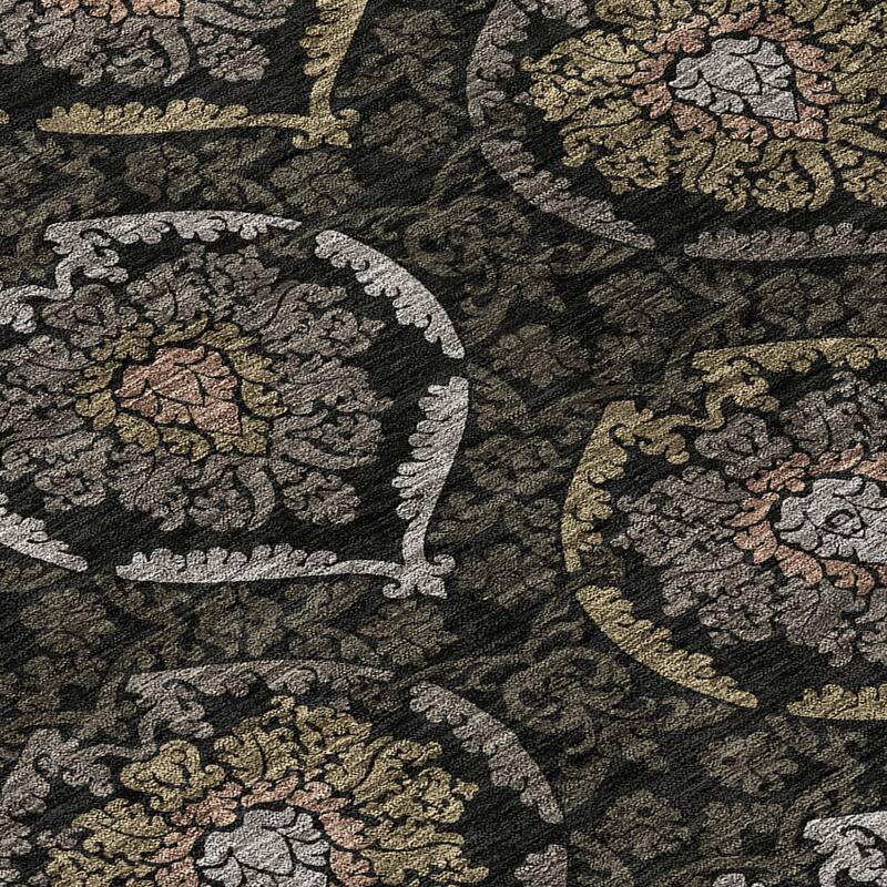 HomeRoots Medallion Transitional Rectangle Outdoor Rug