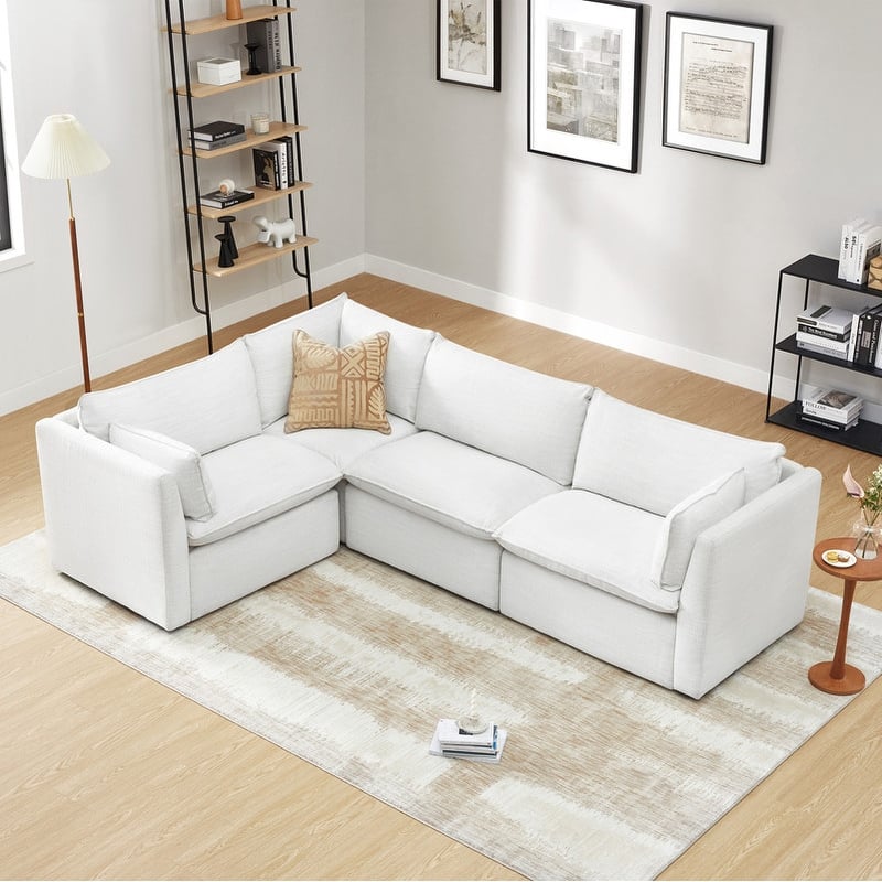 Cypress 107"W L-shape Power Reclining Sectional Sofa Couch