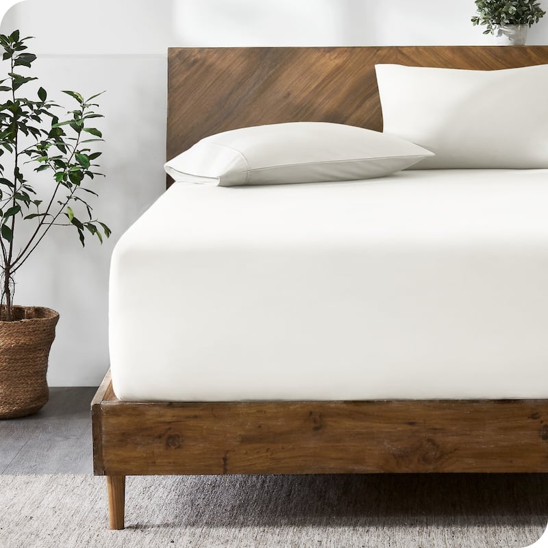 Bare Home Ultra-Soft Microfiber 22 Inch Extra Deep Pocket Fitted Sheet - Queen - Cream
