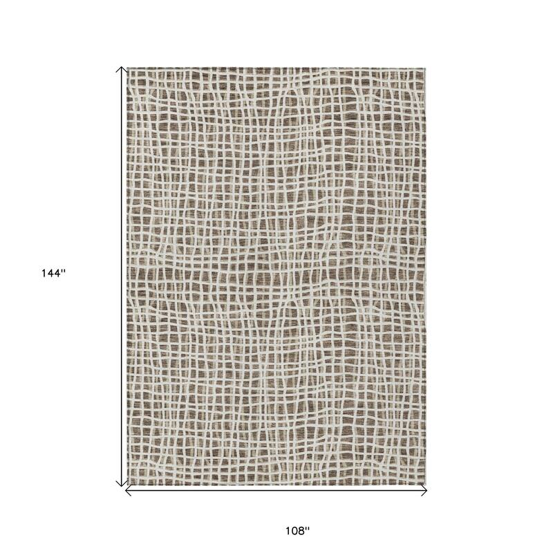 HomeRoots Striped Transitional Rectangle Outdoor Rug
