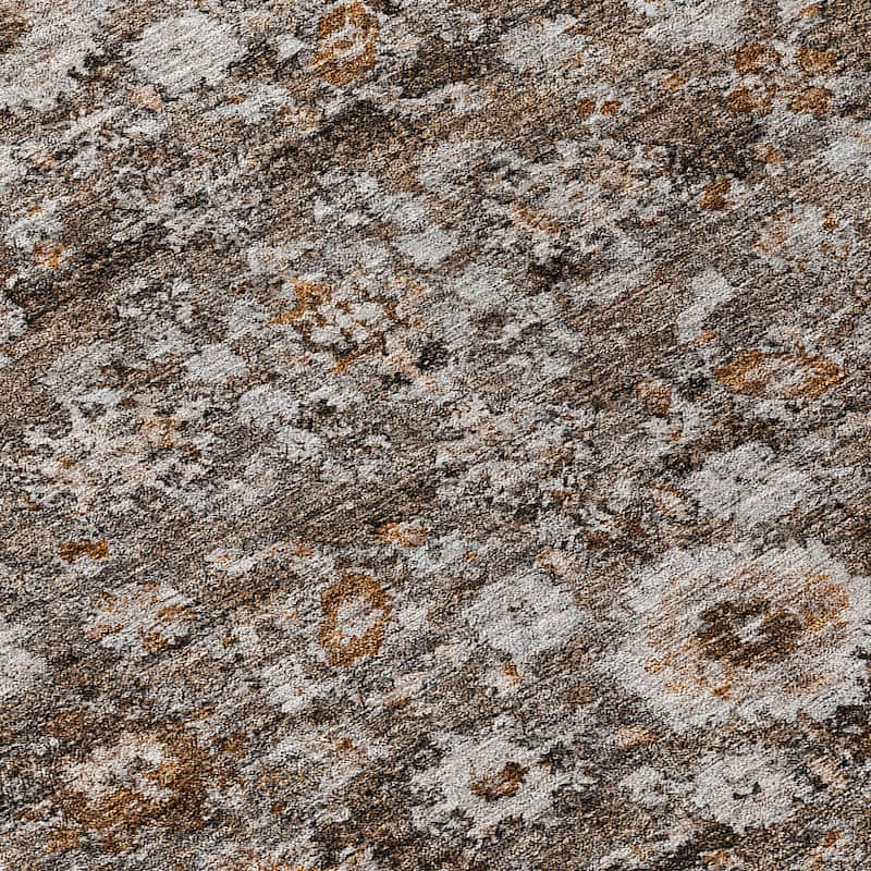 Machine Washable Indoor/ Outdoor Chantille Traditional Vintage Floral Rug