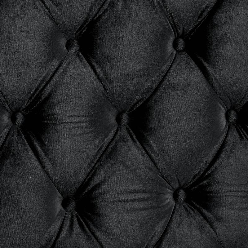 Furniture of America Allenhurst Glam Tufted Fabric Low Profile Platform Bed