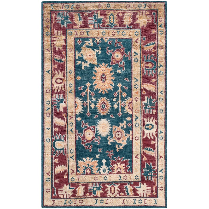 SAFAVIEH Hand-knotted Maharaja Tzeni Traditional Oriental Viscose Rug
