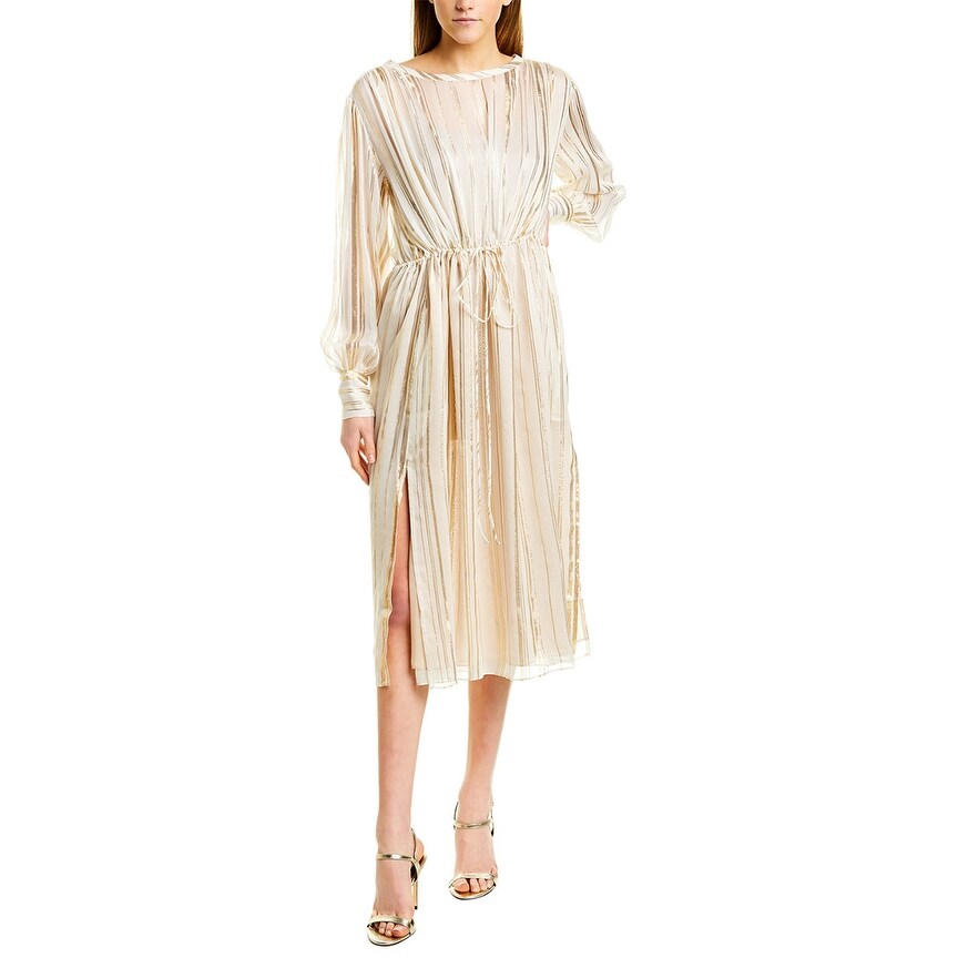 Shop Iro Beloved Silk Blend Midi Dress On Sale Overstock
