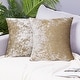 preview thumbnail 21 of 101, Deconovo Velvet Throw Pillow Covers, Pack of 2 (Covers Only) 16x16 - Khaki