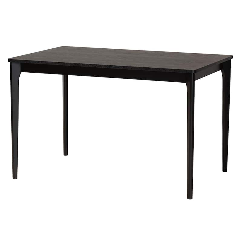 Tarana Mid-Century Modern Fabric and Finished Wood Dining Set
