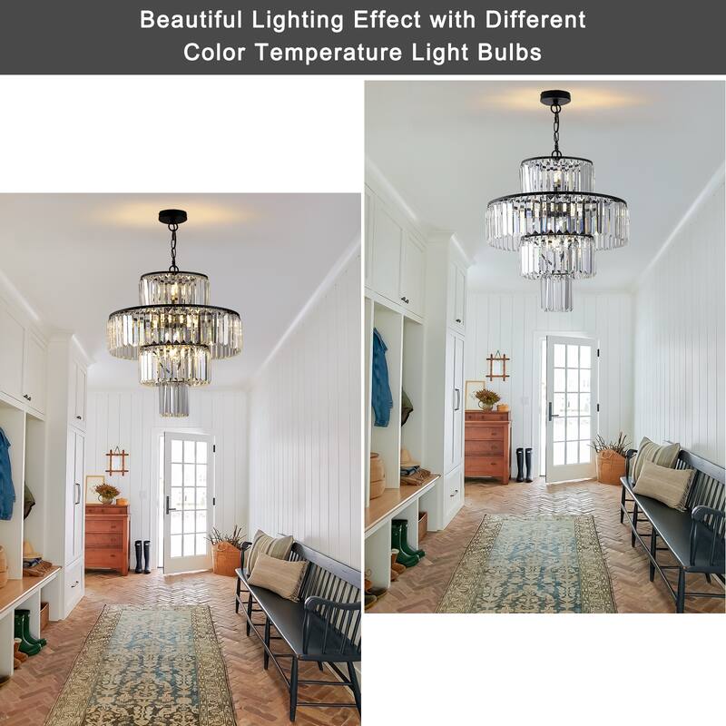 Luxury Crystal Chandelier Modern Chandeliers Lights Fixture Hanging Pendant Light Fixture for Dining Room Bedroom Living Room