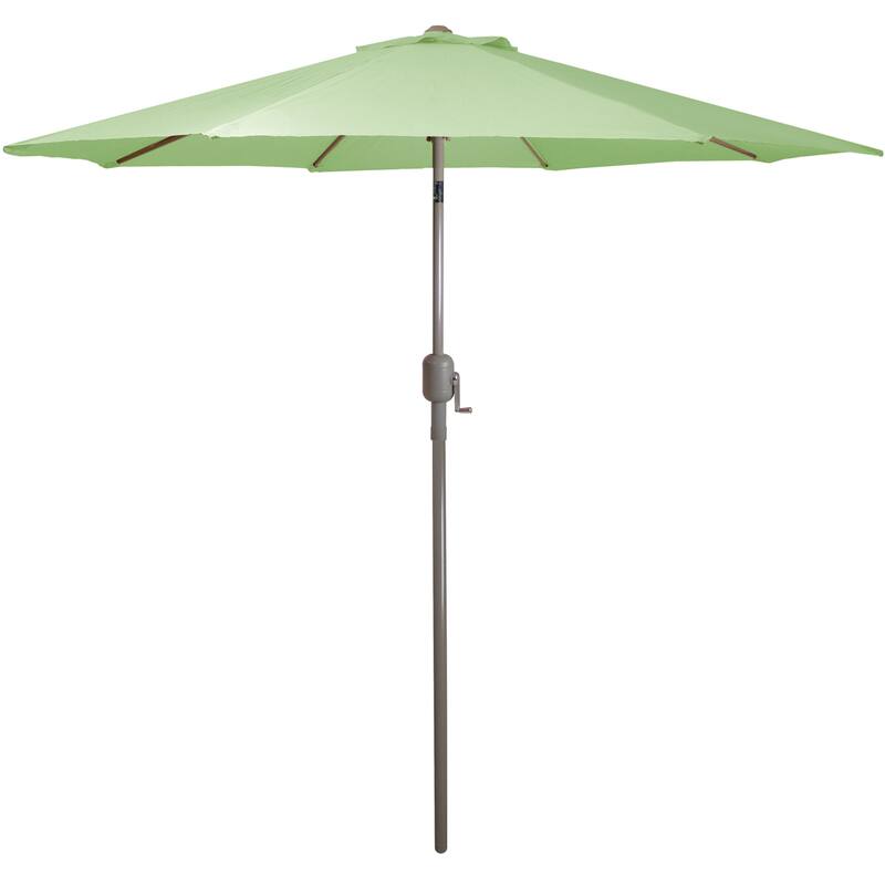 9ft Outdoor Patio Market Umbrella with Hand Crank and Tilt - Sage Green