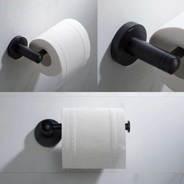 2 Piece Hand Towel Ring and Toilet Paper Holder for Bathroom Towel Rack Towel Hanger Wall Mounted Bathroom Fixtures Stainless Steel Black mafffoliverr Bathroom Hardware Set