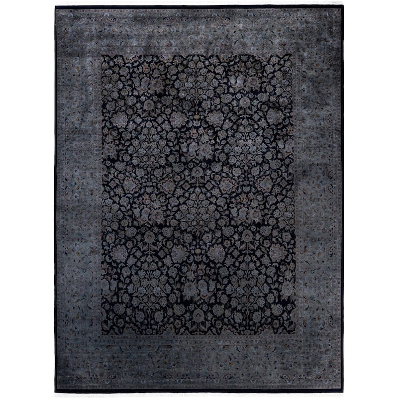 Overdyed One-of-a-Kind Hand-Knotted Area Rug - Navy - 8' 2" x 10' 5"