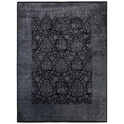 Overdyed One-of-a-Kind Hand-Knotted Area Rug - Navy - 8' 2" x 10' 5"