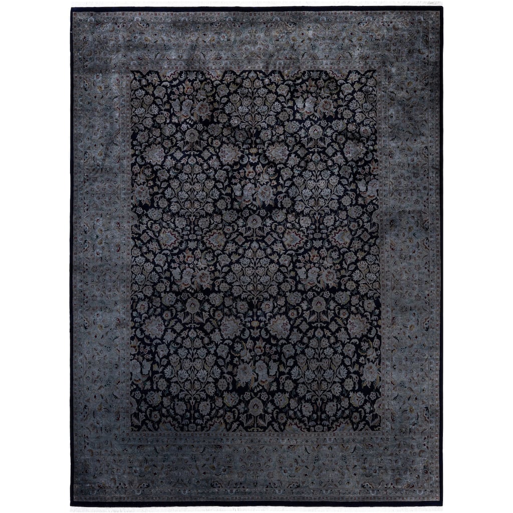 Overdyed One-of-a-Kind Hand-Knotted Area Rug - Navy - 8' 2" x 10' 5"